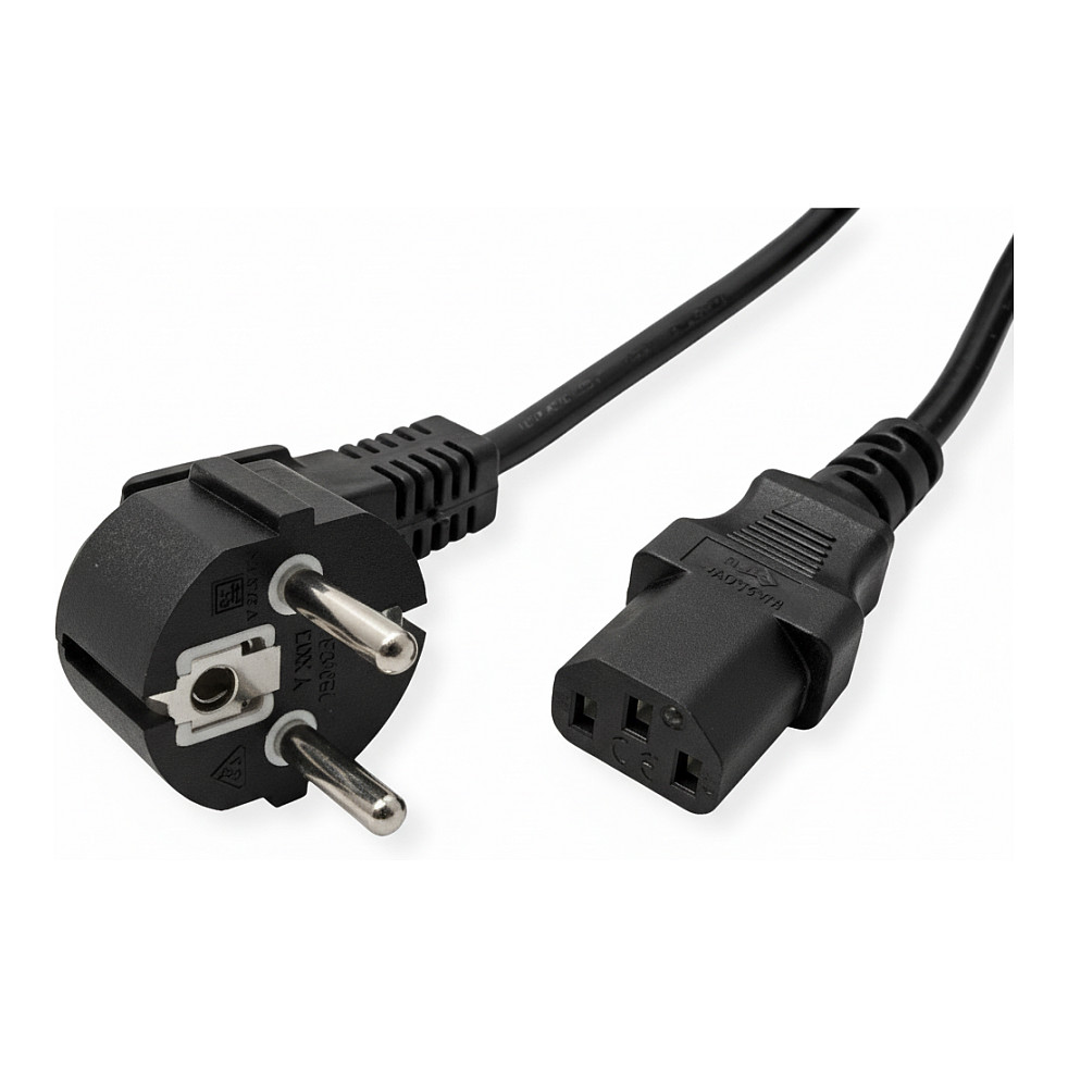Kabel za napajanje VALUE CEE 7/7 na IEC C13 (3m, crni)-0