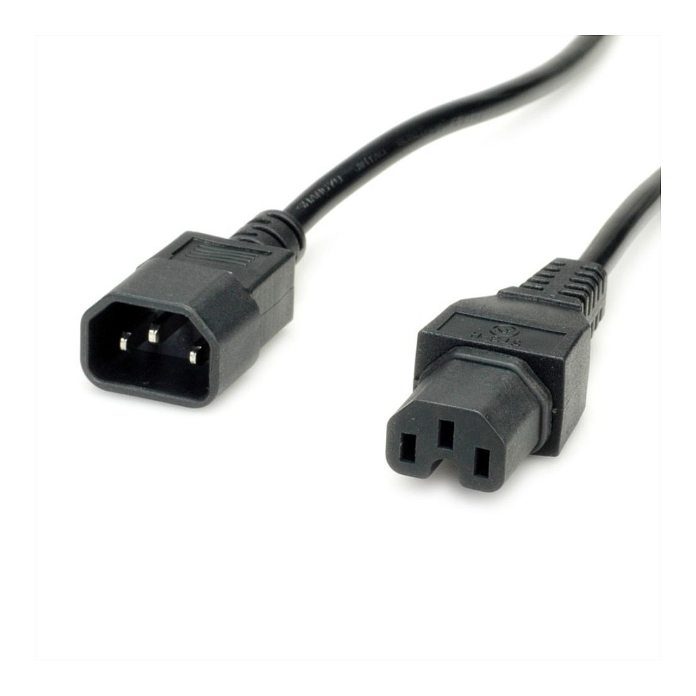 Strujni kabel VALUE C14 na C15 (3m, H05RN-F, za visoke temperature)