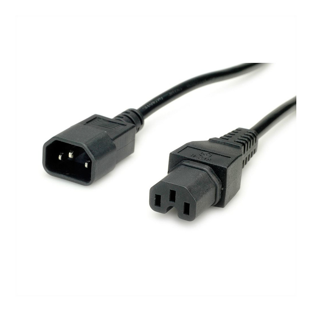 Strujni kabel VALUE C14 na C15 (3m, H05RN-F, za visoke temperature)-2