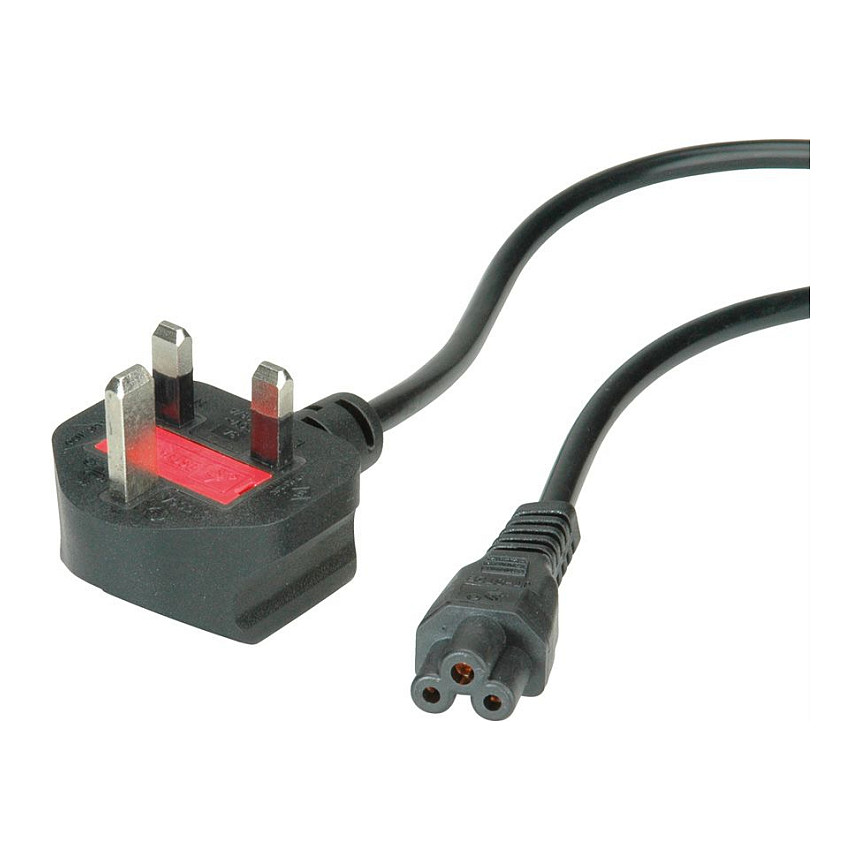 Kabel za napajanje VALUE UK na C5 (3A, 1.8 m, crni)