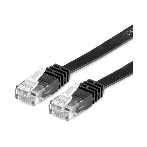 Mrežni kabel VALUE Cat.6 UTP Patch, extra-flat, 0.5m, crni-0