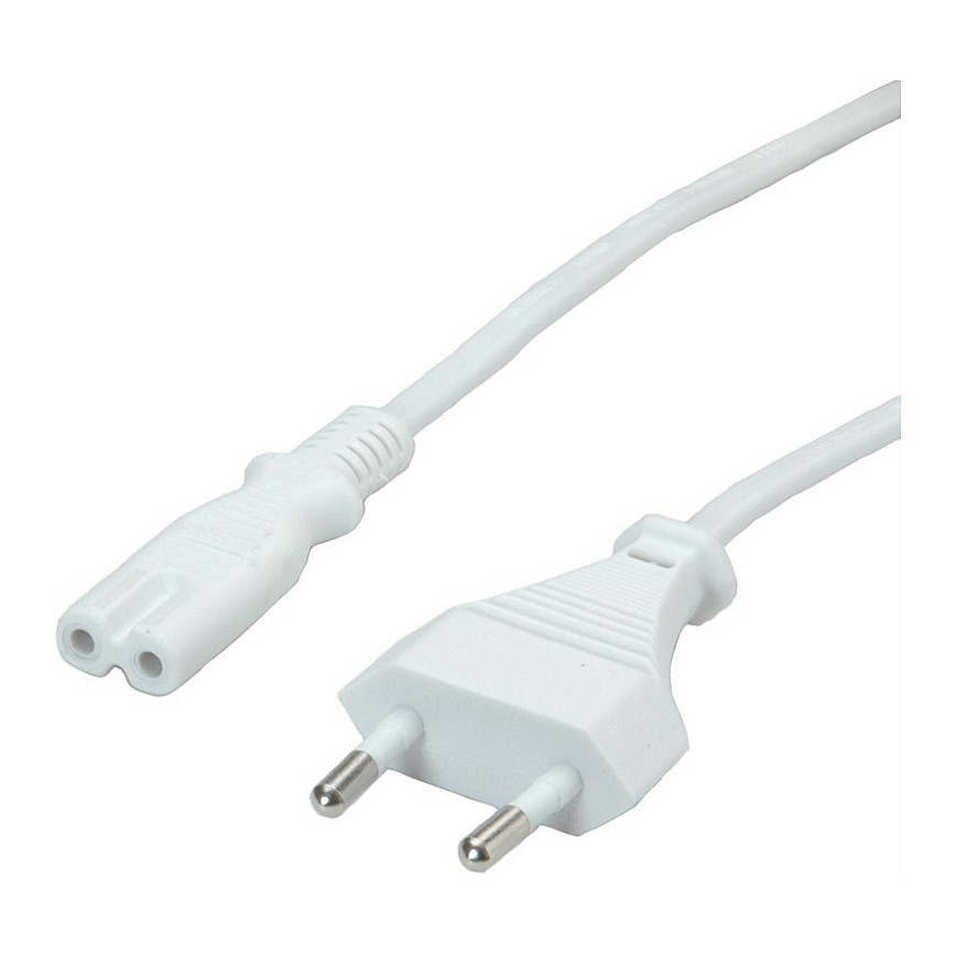 Kabel za napajanje VALUE Euro na C7 (1.8m, bijeli)-0