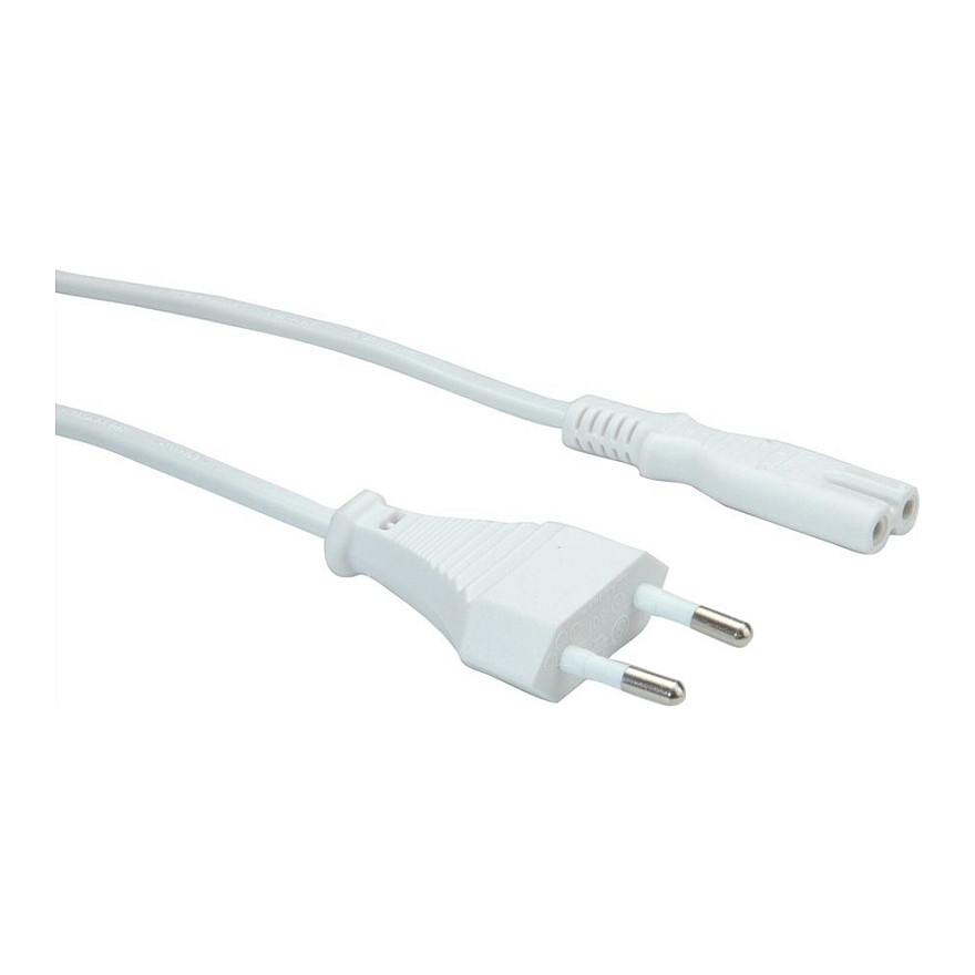Kabel za napajanje VALUE Euro na C7 (1.8m, bijeli)-1