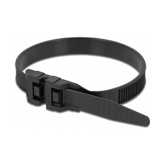 Vezice za kabele DELOCK s dvostrukom glavom (250 x 9 mm, 10 komada, crne)-1