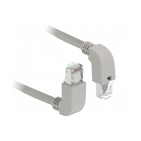 Mrežni kabel DELOCK Cat.6A S/FTP 0.5m (RJ45, LSZH, kutni konektori) žuti-0