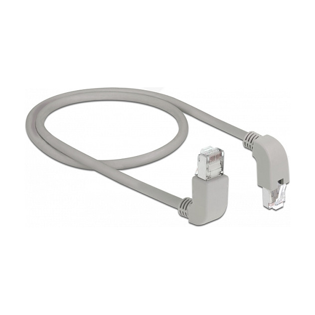 Mrežni kabel DELOCK Cat.6A S/FTP 0.5m (RJ45, LSZH, kutni konektori) žuti-1