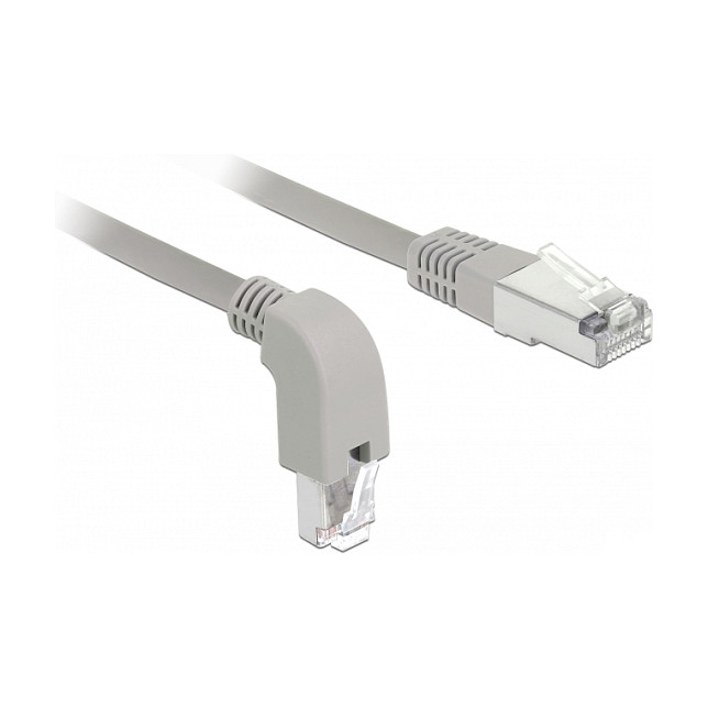 Mrežni kabel DELOCK Cat.6A S/FTP (RJ45, 1 m, kutni dolje / ravni)