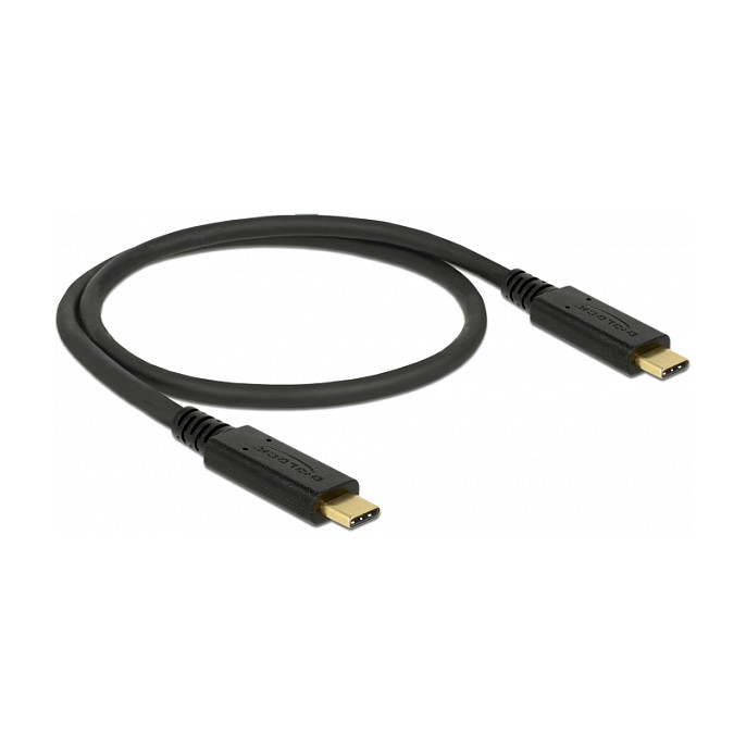 USB-C kabel DELOCK USB-C na USB-C 10 Gbps (0.5m, PD 60W, 4K@60Hz, E-Marker)