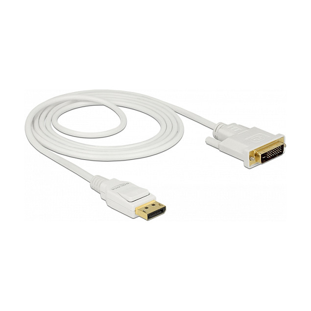 DisplayPort na DVI kabel DELOCK 83814 (2m, 4K 30Hz, pasivni, bijeli)