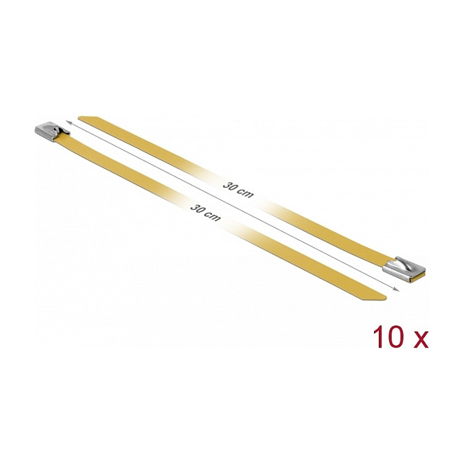 Vezice za kabele DELOCK Inox 300 x 7.9 mm žute (10 kom, do 80 kg)-1