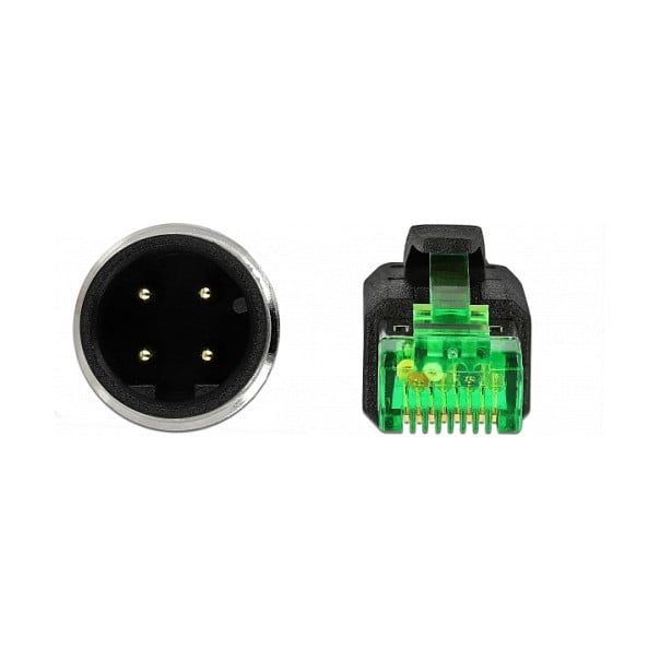 Mrežni kabel DELOCK 85438 (M12 4-pin D-kodirani na RJ45, PVC, 2 m)-2