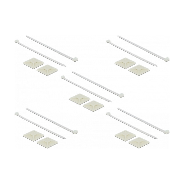 Postolje za vezice DELOCK 18679 (40x40mm, s vezicom 250x7.2mm, bijelo)-0
