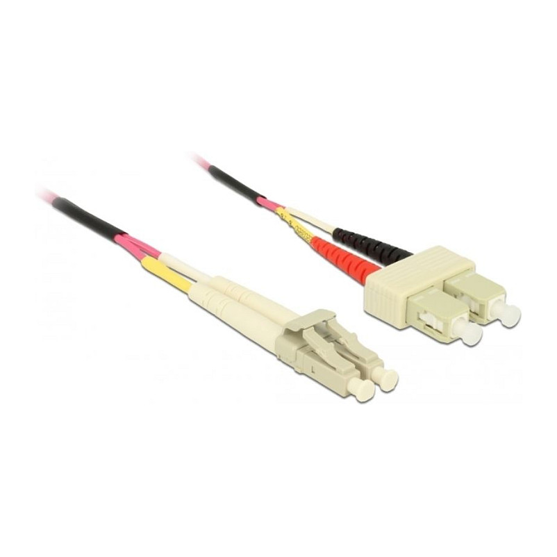 Fiber optički kabel DELOCK LC/SC Duplex Multimode OM4 0.5m (LSZH)