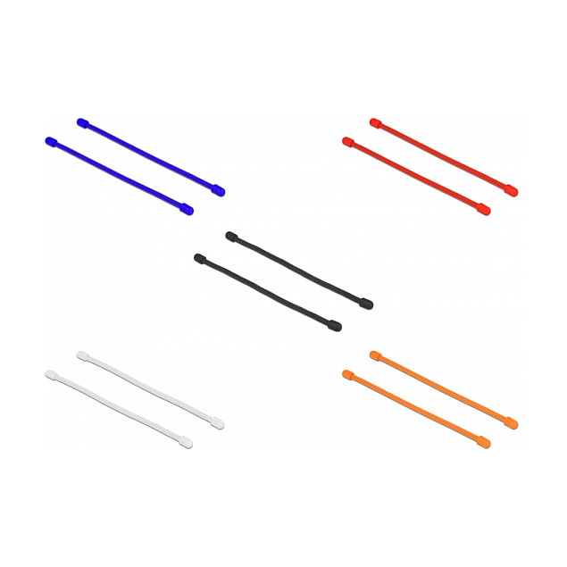 Vezice za kabele DELOCK silikonske fleksibilne 80x4 mm (10 komada, razne boje)-0