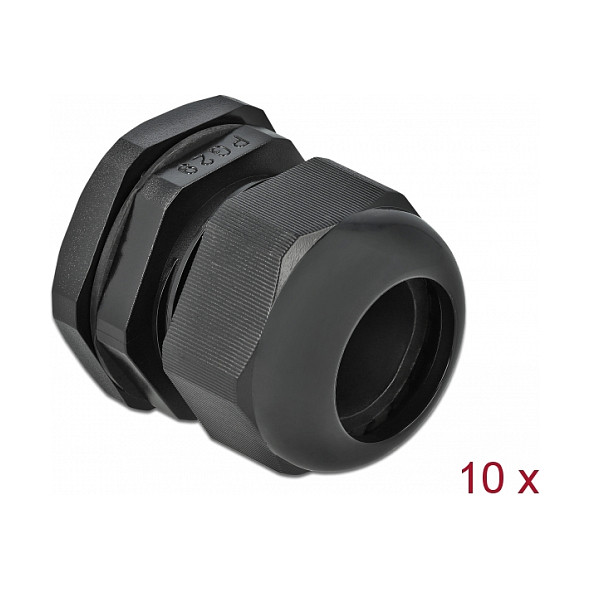 Uvodnica za kabel DELOCK PG29 (IP68, 18-25 mm, 10 komada) crna-0