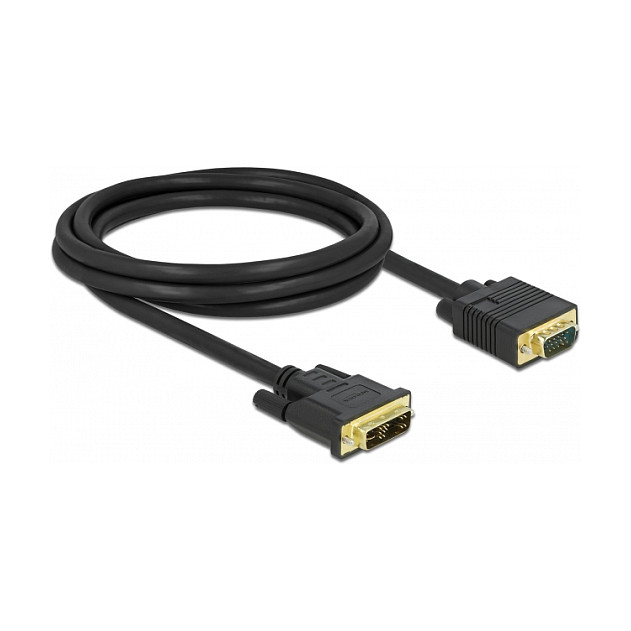DVI na VGA kabel DELOCK 86749 (DVI 12+5 muški na VGA muški, 2 m, 1920x1200)