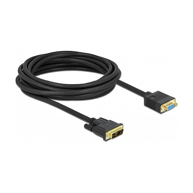 DVI na VGA kabel DELOCK 86755 (DVI-I 12+5 muški na VGA ženski, 5 m)