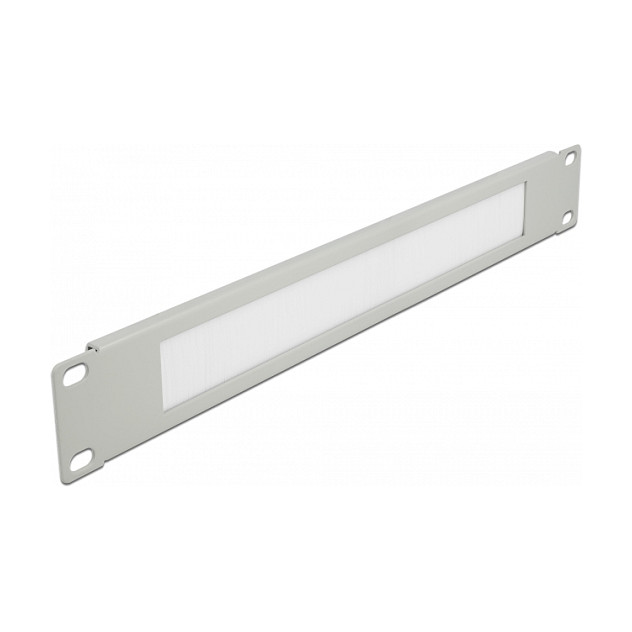 Panel za kabele s četkom DELOCK 19″ 1U (za mrežni ormar, siva boja)
