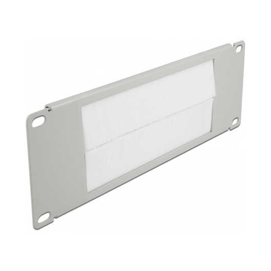 Panel za kabele s četkom DELOCK 10″ 2U (za 10" mrežni ormar, sivi)-0