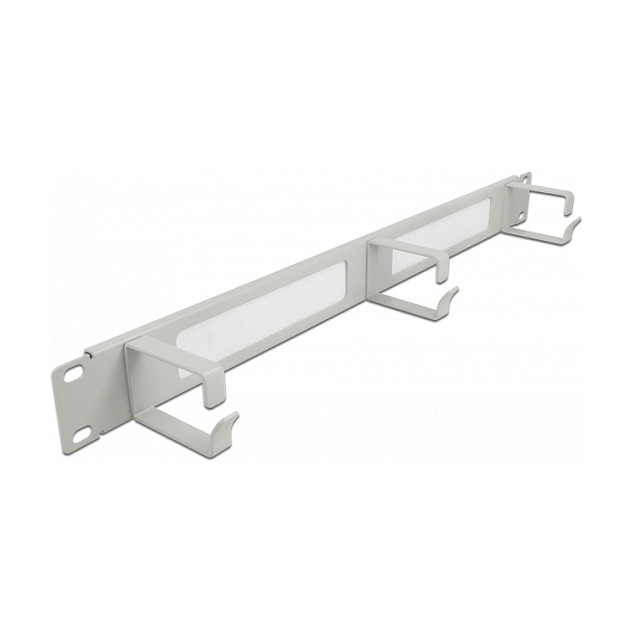 Organizator kabela DELOCK 19" s četkom i 3 nosača 1U sivi-0