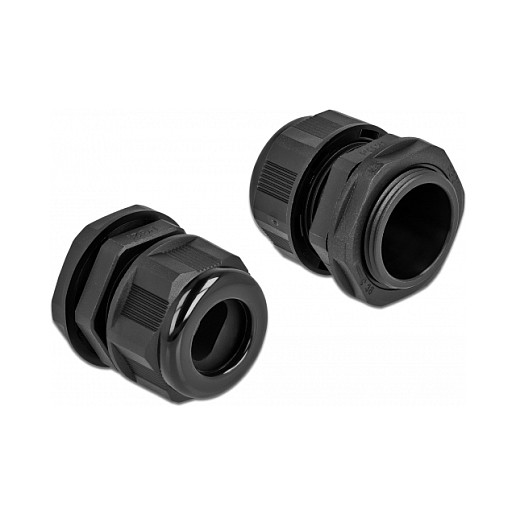 Uvodnica za kabel DELOCK PG21 za plosnati kabel (IP68, 13-18 mm, crna, 2 komada)-1
