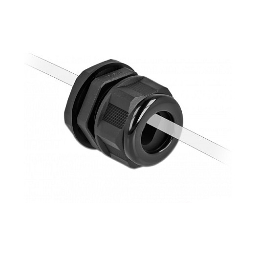 Uvodnica za kabel DELOCK PG21 za plosnati kabel (IP68, 13-18 mm, crna, 2 komada)-3