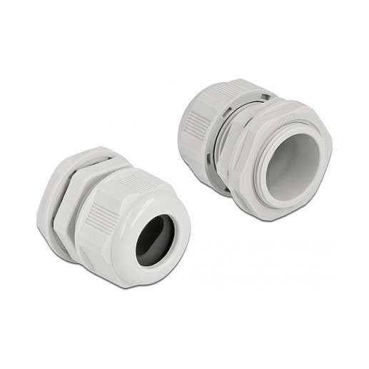 Uvodnica za kabel DELOCK PG21 za plosnati kabel (IP68, siva, 2 komada)-1