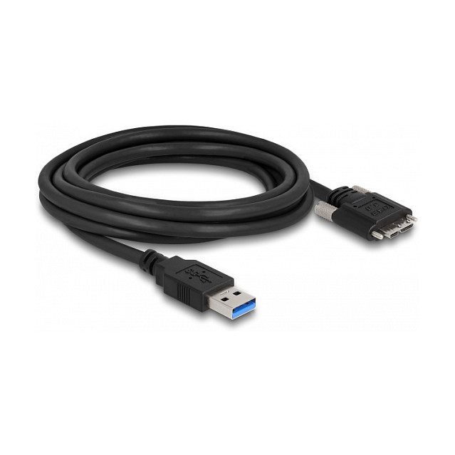 USB kabel DELOCK 87801 (USB-A na Micro-B, 5 Gbps, s vijcima, 3 m)-1
