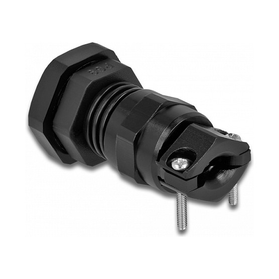Uvodnica za kabel DELOCK PG9 (s rasterećenjem zatezanja i zaštitom od savijanja, crna, IP68)-0