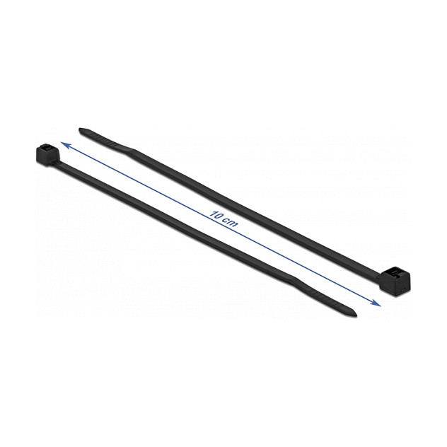 Vezice za kabele DELOCK 100 x 2.5 mm (otporne na hladnoću, 100 kom, crne)-1