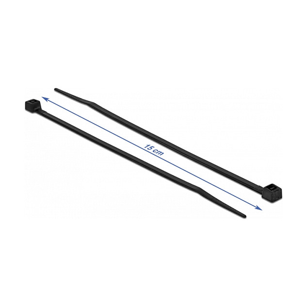Vezice za kablove DELOCK 150 x 3.6 mm (otporne na toplinu, crne, 100 komada)-1