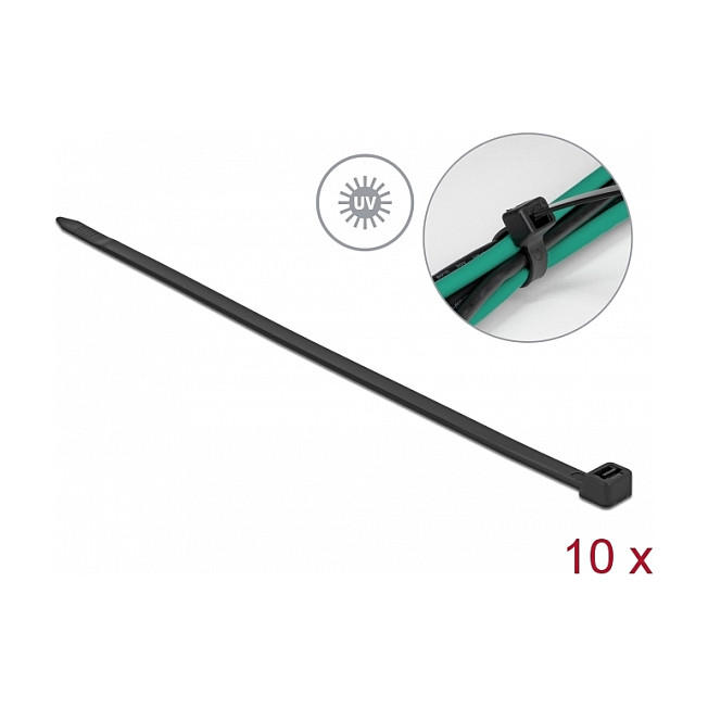 Vezice za kabele DELOCK UV otporne (920 x 9 mm, crne, 10 kom)-0