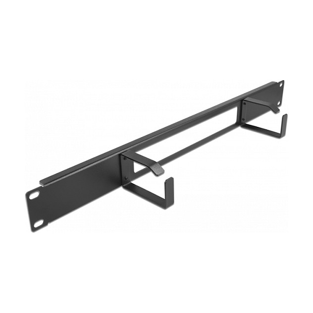 Panel za upravljanje kablovima DELOCK 19″ 1U s otvorom i 2 nosača (za mrežni ormar, metalni)