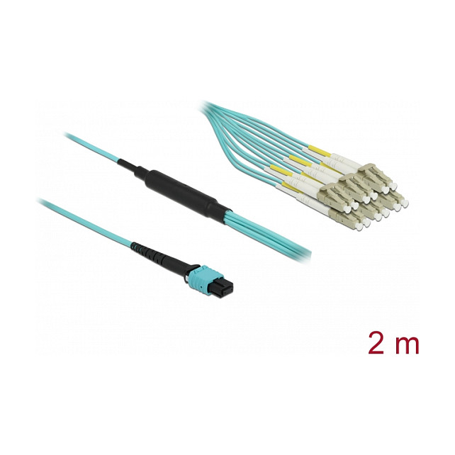 Optički kabel DELOCK MPO na 6x LC Duplex (Multimode OM3, 50/125 µm, 2 m)-1