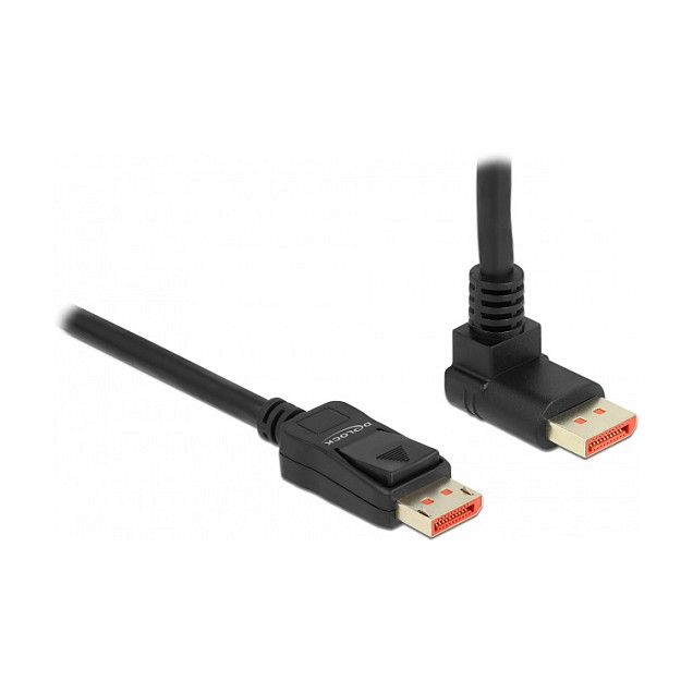 DisplayPort kabel DELOCK 87056 (8K 60Hz, DP 1.4, 90° kutni konektor, 3 m)