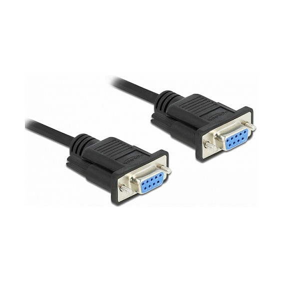 RS-232 Null Modem kabel DELOCK 87525 (D-Sub9 Ž/Ž, Full Handshaking, 10 m)