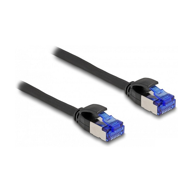 Mrežni kabel DELOCK Cat.6A S/FTP Slim (0.25m, crni)-1