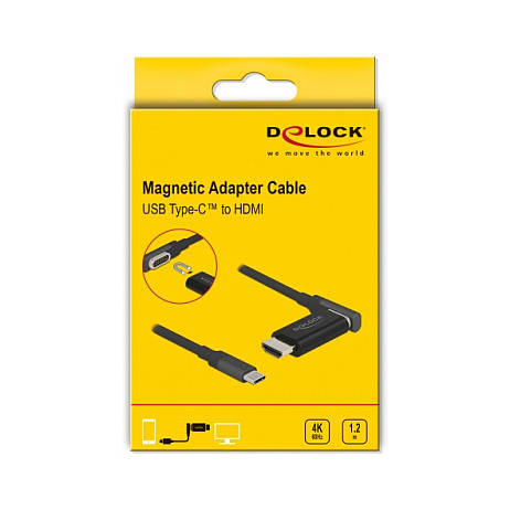 Adapter kabel DELOCK 66685 USB-C na HDMI (4K 60 Hz, magnetski, 1.2 m)-3