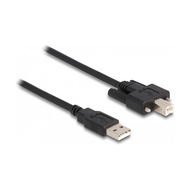 USB Kabel DELOCK 2.0 A-muški na B-muški s vijcima (1 m, za panel montažu)
