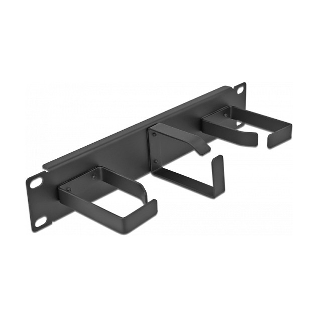 Panel za upravljanje kabelima DELOCK 10" 1U s 3 metalna prstena (za mrežne ormare)-0