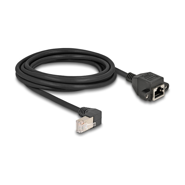 Mrežni produžni kabel DELOCK Cat.6A S/FTP (RJ45 M 90° na RJ45 Ž, 3m)-1