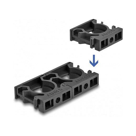 Držač kabelskog bužira DELOCK s kopčom za zatvaranje (13 mm, 8 komada, crni)-4