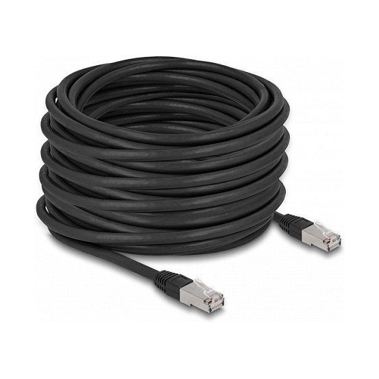 Mrežni kabel DELOCK Cat.6A S/FTP (20m, PE, za vanjsku upotrebu) crni-0