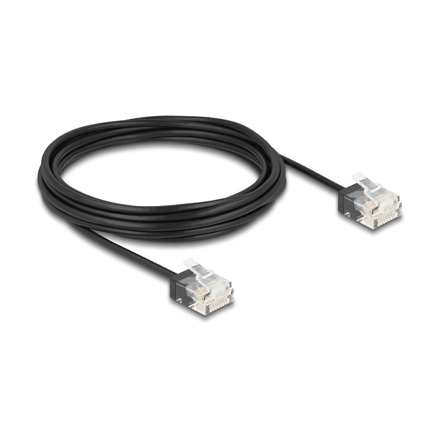 Mrežni kabel DELOCK Cat.6 U/UTP Ultra Slim 5m (kratki konektori, crni)-1