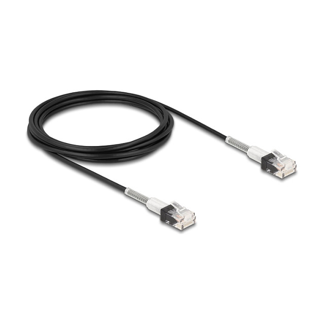 Mrežni kabel DELOCK RJ45 Cat.6A U/UTP Slim (3m, crni)