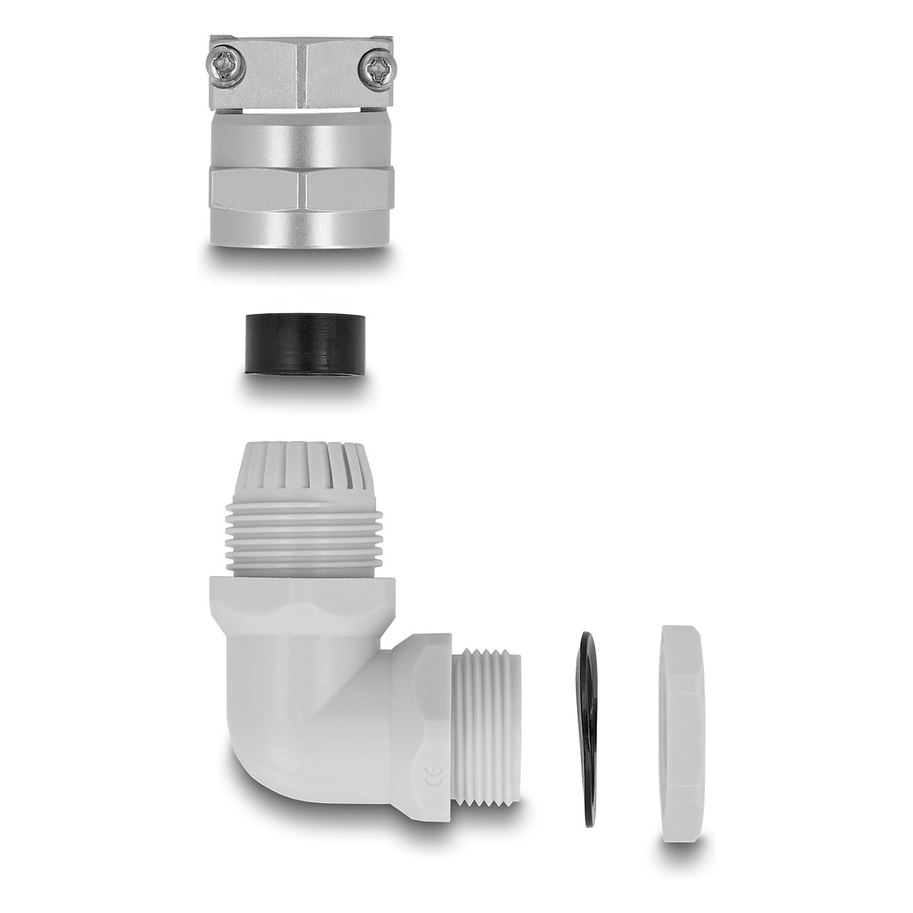 Uvodnica za kabel DELOCK 60598 (PG16, 90°, IP68, siva)-1