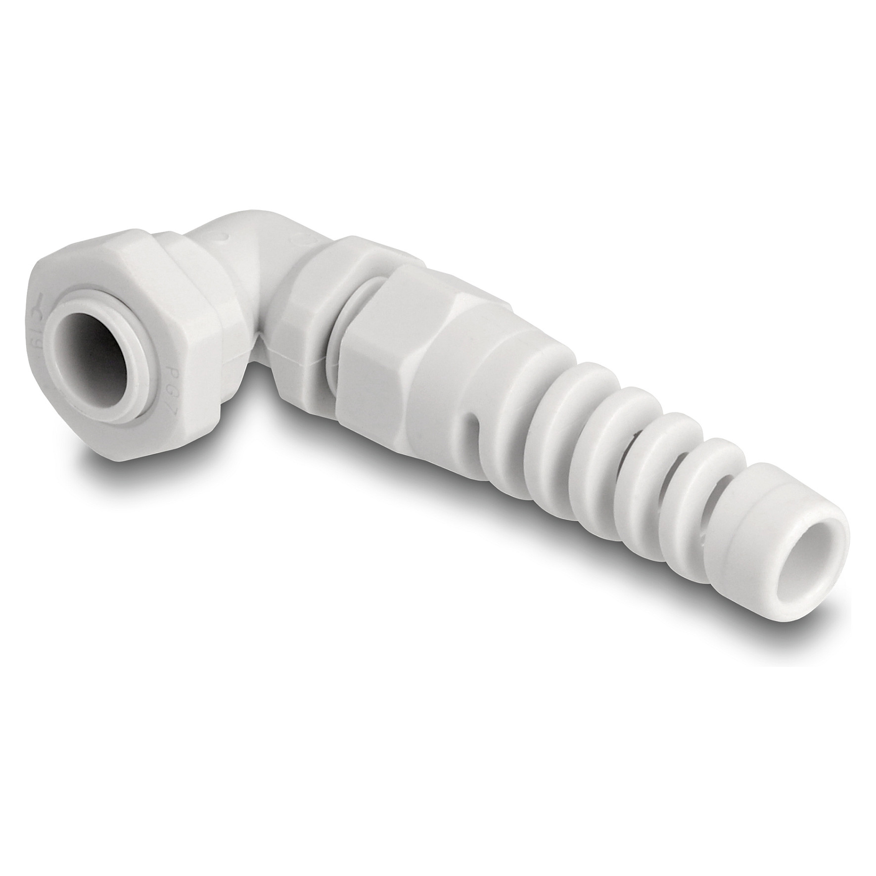 Uvodnica za kabele DELOCK PG7 90° kutna (IP68, za kabele 3-6.5 mm, siva)