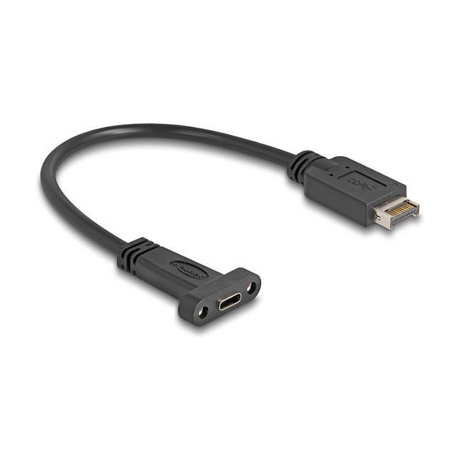 USB-C kabel za ugradnju DELOCK 85454 (USB 3.2 Gen 2 Key A na USB-C, 10 Gbps, 25 cm)
