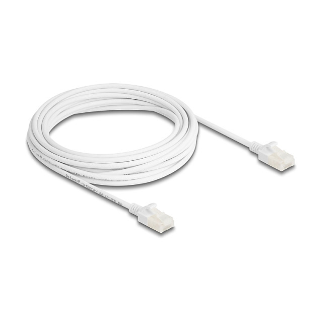 Mrežni kabel DELOCK Cat.6A S/FTP 5m (Slim, robustan konektor, bijeli)-0