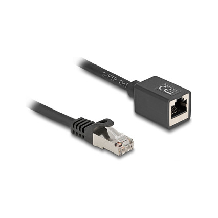 Mrežni produžni kabel DELOCK Cat.6A S/FTP (RJ45 M/Ž, 5m, LSZH) crni-1